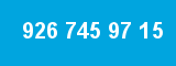 926 745 97 15 926 745 97 15